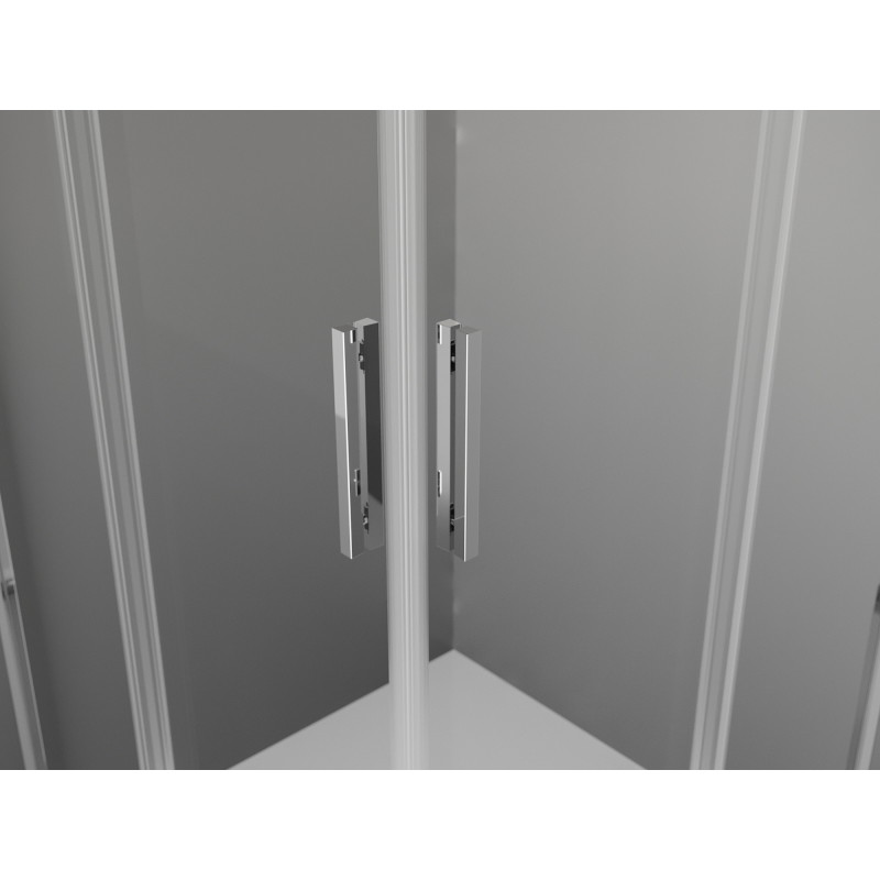 Mexen Exo quadratische Duschkabine, verschiebbar 100 x 100 cm, transparent, Chrom - 8111-100-100-01-00