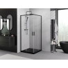 Mexen Exo quadratische Duschkabine, 90 x 90 cm, transparent, schwarz - 8111-090-090-70-00