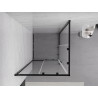 Mexen Exo quadratische Duschkabine, 90 x 90 cm, transparent, schwarz - 8111-090-090-70-00
