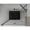 Mexen Lima duschkabine faltbar 90 x 120 cm, transparent, schwarz + Duschwanne Flat, schwarz - 856-090-120-70-00-4070B