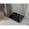 Mexen Lima duschkabine faltbar 90 x 120 cm, transparent, schwarz + Duschwanne Flat, schwarz - 856-090-120-70-00-4070B