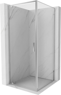 Mexen Exo Duschkabine zum Aufklappen 85 x 85 cm, transparent, Chrom - 8181-085-085-01-00