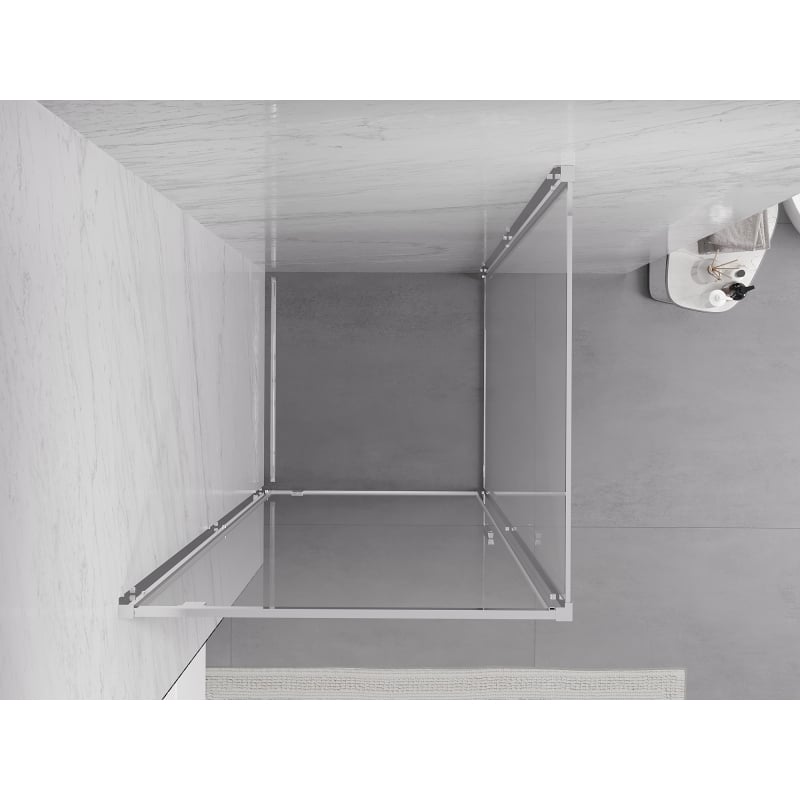 Mexen Exo-BR Duschkabine, aufklappbar 95 x 95 cm, transparent, Chrom - 8181-095-095-01-00