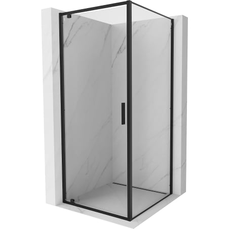 Mexen Exo Duschkabine, schwenkbar, 70 x 70 cm, transparent, schwarz - 8181-070-070-70-00