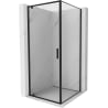 Mexen Exo Duschkabine, schwenkbar, 70 x 70 cm, transparent, schwarz - 8181-070-070-70-00