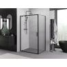 Mexen Exo Duschkabine, schwenkbar 90 x 70 cm, transparent, schwarz - 8181-090-070-70-00