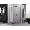 Mexen Exo Duschkabine klappbar 85 x 80 cm, transparent, schwarz - 8181-085-080-70-00