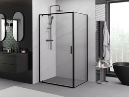 Mexen Exo Duschkabine klappbar 85 x 80 cm, transparent, schwarz - 8181-085-080-70-00