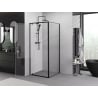 Mexen Exo Duschkabine Klappbar 80 x 80 cm, transparent, schwarz - 8181-080-080-70-00