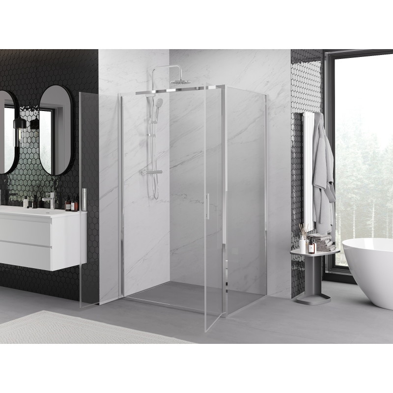 Mexen Exo Duschkabine 70 x 100 cm, transparent, Chrom - 814-070-100-01-00