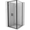 Mexen Exo Duschabtrennung, schwingtür, 70 x 70 cm, transparent, schwarz - 814-070-070-70-00
