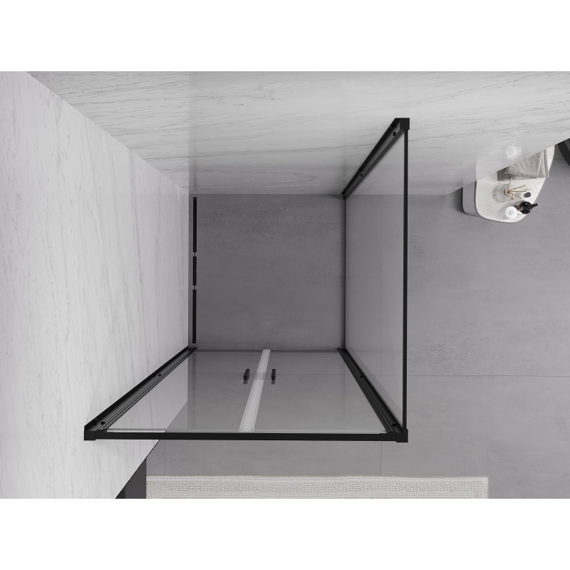 Mexen Exo-B Duo Duschkabine 70 x 70 cm, transparent, schwarz - 814-070-070-70-00