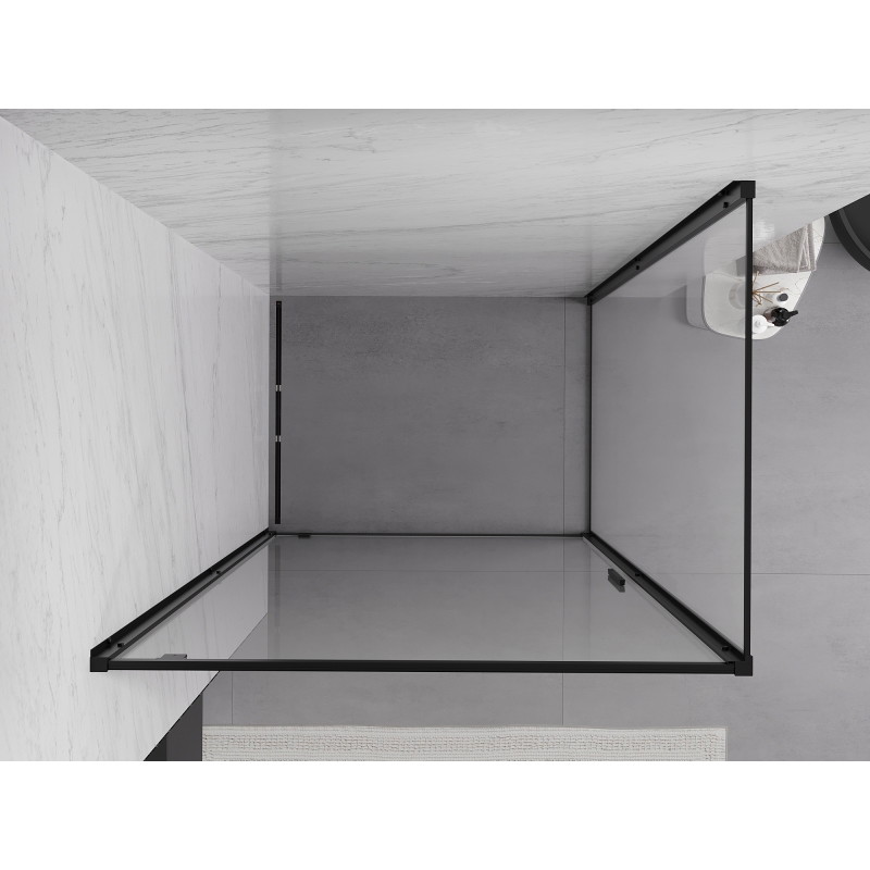 Mexen Exo Duschwand klappbar 90 x 85 cm, transparent, schwarz - 8181-090-085-70-00