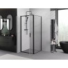 Mexen Exo-B Duo 80 x 80 cm Duschkabine mit Schwingtür, transparent, schwarz - 814-080-080-70-00