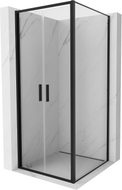 Mexen Exo Duschkabine Schwenkbar 80 x 80 cm, transparent, schwarz - 814-080-080-70-00