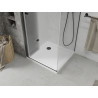 Mexen Lima faltbare Duschkabine 80 x 80 cm, transparent, schwarz + Duschwanne Flat, weiß - 856-080-080-70-00-4010B