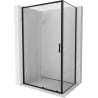 Mexen Exo Duschkabine Schiebetür 115 x 75 cm, transparent, schwarz - 8151-115-075-70-00