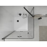 Mexen Lima faltbare Duschkabine 80 x 80 cm, transparent, schwarz + Duschwanne Flat, weiß - 856-080-080-70-00-4010B
