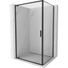 Mexen Exo Duschkabine schwenkbar 75 x 100 cm, transparent, schwarz - 8181-075-100-70-00