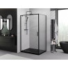 Mexen Exo Duschkabine schwenkbar 75 x 100 cm, transparent, schwarz - 8181-075-100-70-00