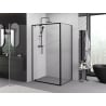 Mexen Exo Duschkabine schwenkbar 75 x 100 cm, transparent, schwarz - 8181-075-100-70-00