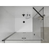 Mexen Lima faltbare Duschkabine 80 x 100 cm, transparent, schwarz + Flat Duschwanne, weiß - 856-080-100-70-00-4010B