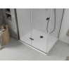 Mexen Lima faltbare Duschkabine 80 x 110 cm, transparent, schwarz + Flat-Duschwanne, weiß - 856-080-110-70-00-4010B