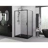 Mexen Exo Duschkabine Schiebetür 115 x 80 cm, transparent, schwarz - 8151-115-080-70-00