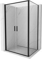 Mexen Exo Duschkabine öffnend 100 x 80 cm, transparent, schwarz - 814-100-080-70-00