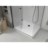 Mexen Lima faltbare Duschkabine 90 x 70 cm, transparent, schwarz + Duschwanne Flat, weiß - 856-090-070-70-00-4010B