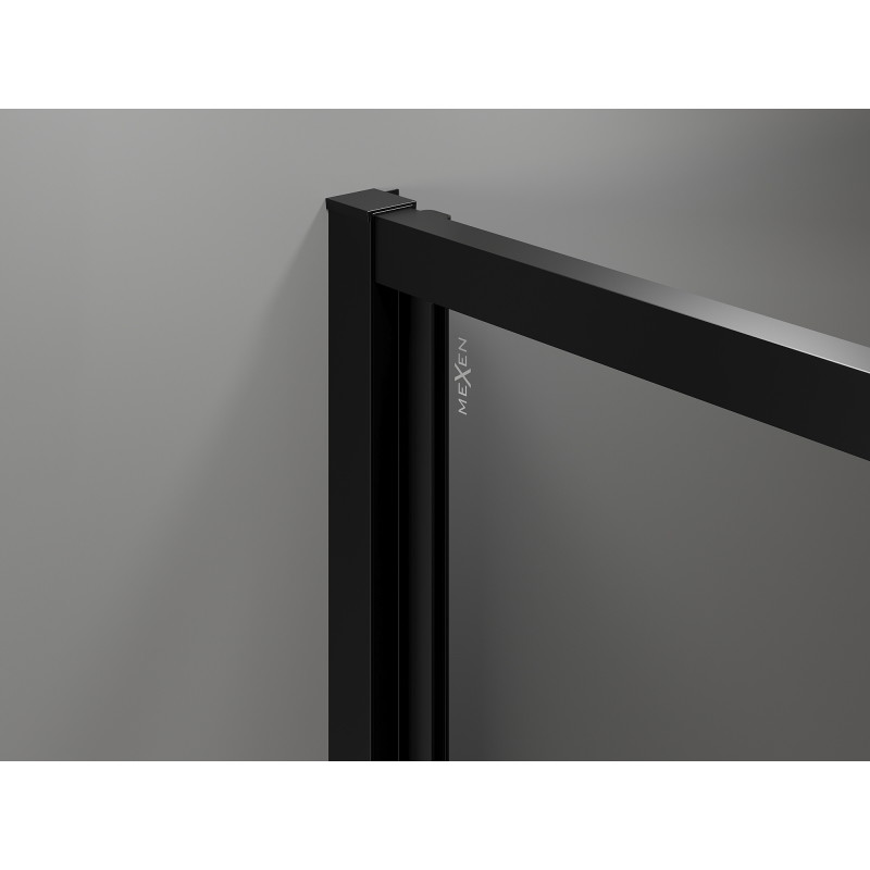 Mexen Exo Duschkabine schwenkbar 100 x 95 cm, transparent, schwarz - 814-100-095-70-00