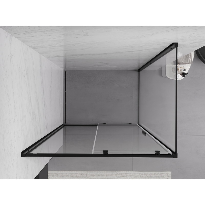 Mexen Exo-S Schiebeduschkabine 100 x 90 cm, transparent, schwarz - 8151-100-090-70-00
