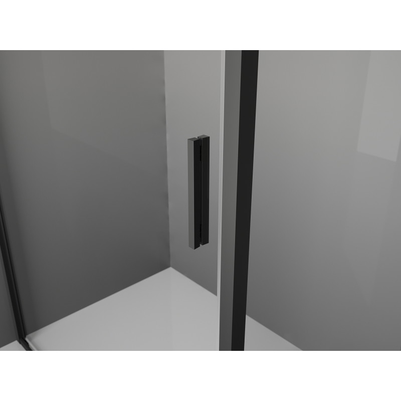 Mexen Exo Duschkabine Schiebetür 115 x 90 cm, transparent, schwarz - 8151-115-090-70-00