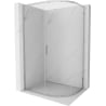 Mexen Exo Halbkreis-Duschkabine asymmetrisch verschiebbar 90 x 80 cm, transparent, Chrom - 8131-090-080-01-00
