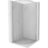 Mexen Exo Duschkabine halbrund, verschiebbar 90 x 90 cm, transparent, Chrom - 8131-090-090-01-00