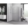 Mexen Exo Duschkabine halbrund asymmetrisch verschiebbar 120 x 90 cm, transparent, chrom - 8131-120-090-01-00