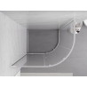 Mexen Exo-S Asymmetrische, halbrunde Schiebedusche 120 x 90 cm, transparent, Chrom - 8131-120-090-01-00