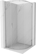 Mexen Exo Duschkabine halbrund schiebbar 100 x 100 cm, transparent, Chrom - 8131-100-100-01-00