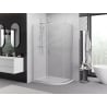 Mexen Exo Duschkabine halbrund asymmetrisch verschiebbar 120 x 90 cm, transparent, chrom - 8131-120-090-01-00