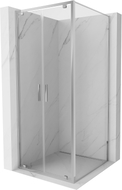 Mexen Exo Duschkabine schwenkbar 80 x 80 cm, transparent, Chrom - 8182-080-080-01-00