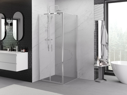 Mexen Exo Duschkabine schwenkbar 80 x 80 cm, transparent, Chrom - 8182-080-080-01-00