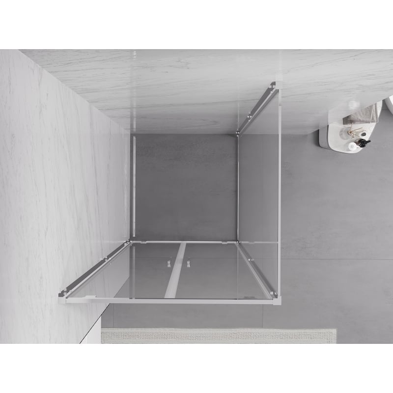 Mexen Exo-BR Duo Schwenkbare Duschkabine 80 x 80 cm, transparent, chrom - 8182-080-080-01-00