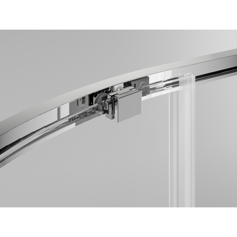 Mexen Exo-S Asymmetrische, halbrunde Schiebedusche 120 x 90 cm, transparent, Chrom - 8131-120-090-01-00