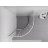 Mexen Exo Duschkabine halbrund schiebbar 100 x 100 cm, transparent, Chrom - 8131-100-100-01-00