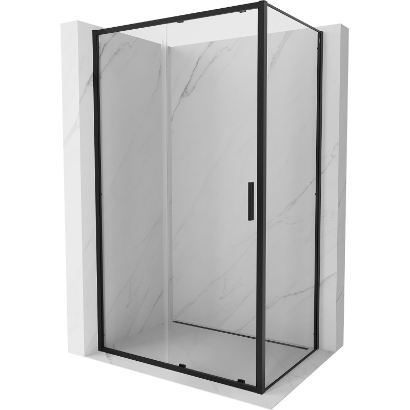 Mexen Exo Duschkabine Schiebetür 155 x 90 cm, transparent, schwarz - 8151-155-090-70-00