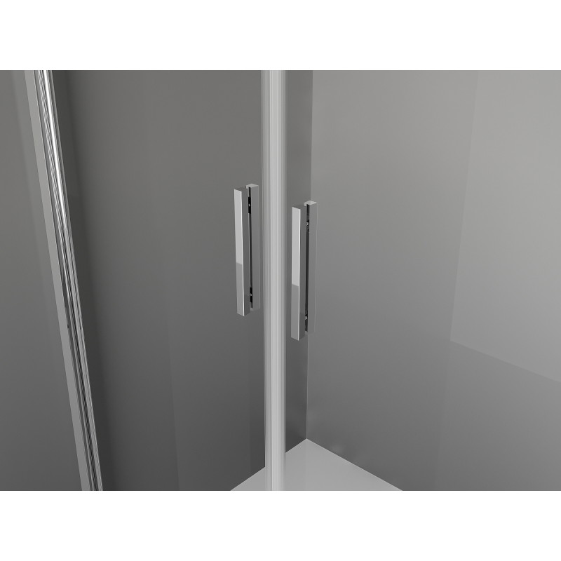 Mexen Exo Duschkabine schwenkbar 100 x 100 cm, transparent, Chrom - 8182-100-100-01-00