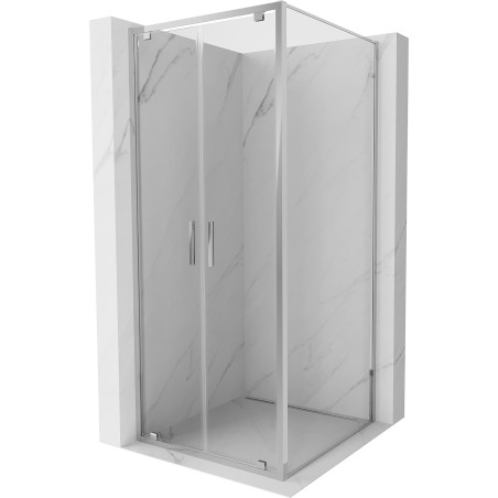 Mexen Exo Duschkabine schwenkbar 100 x 100 cm, transparent, Chrom - 8182-100-100-01-00