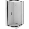 Mexen Exo halbrunde Duschkabine zum Schieben 80 x 80 cm, transparent, schwarz - 8131-080-080-70-00