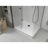 Mexen Lima faltbare Duschkabine 90 x 120 cm, transparent, schwarz + Duschwanne Flat, weiß - 856-090-120-70-00-4010B