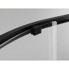 Mexen Exo halbrunde Duschkabine zum Schieben 80 x 80 cm, transparent, schwarz - 8131-080-080-70-00